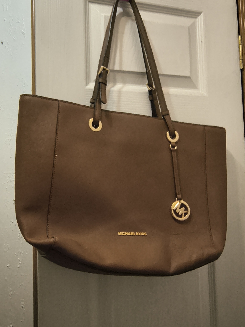 Michael Kors Brown Leather Tote Bag